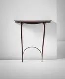 Carlo Enrico Rava, Rare wall-mounted console, circa 1947, Mahogany-veneered wood, mahogany