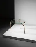 Max Ingrand, Coffee table, circa 1955, Glass, painted metal