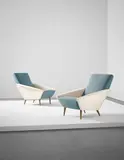 Gio Ponti, Pair of 'Distex' armchairs, model no. 807, from a Villa, Liguria
