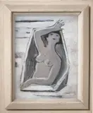 Gio Ponti, Untitled, 1946-1949, Oil on paper, laid on board, artist’s frame in painted wood