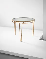 Jean Royere, Important side table, circa 1963, Mirrored glass, painted metal