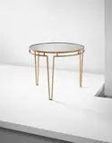 Jean Royere, Important side table, circa 1963, Mirrored glass, painted metal
