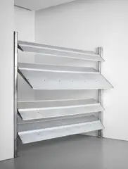 Jean Prouvé, Four-panelled sun-shutter, from the Union Aéromaritime de Transport, Conakry, 1957, Aluminium sheet, aluminium, steel
