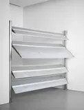 Jean Prouvé, Four-panelled sun-shutter, from the Union Aéromaritime de Transport, Conakry, 1957, Aluminium sheet, aluminium, steel