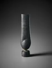 Black 'Cycladic' pot by Hans Coper, circa 1972, Stoneware, black glaze, sold Oct 2015