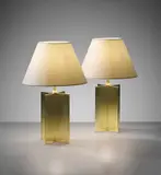 Jean-Michel Frank, Pair of 'Croisillon' table lamps, from the Hotel Horizonte, Mar del Plata