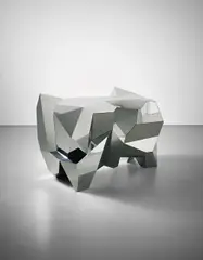 Mattia Bonetti, 'Polyhedral' chest of drawers, designed 2002, produced 2004, Stainless steel covered wood