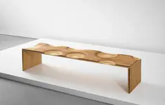 Toyo Ito, 'Ripples' bench, designed 2003, produced 2005, Maple, beech, cherry, walnut, iroko