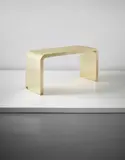 Gabriella Crespi, Console, from the 'U' series, circa 1976, Brass-covered wood