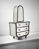 Pietro Chiesa, Rare chest of drawers and illumintated cabinet