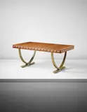 Paolo Buffa, Rare dining table, circa 1940, Walnut, bronze
