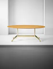 Centre table by Gio Ponti, circa 1960, Painted metal, bronze, oak-veneered wood, offered Oct 2015