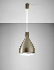 Ceiling light, model no. 2220 by Max Ingrand, 1960s, Nickel-plated metal, glass, offered Oct 2015