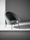 Ico Parisi, 'Uovo' chair, model no. 813, circa 1953, Fabric, painted metal
