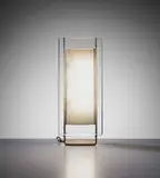 Rare table lamp by Fontana Arte, 1960s, Brass, opaque glass, glass, sold Oct 2015