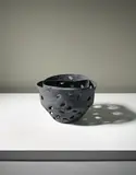 Kristina Riska, Untitled (Basket) sculpture, 2007, Ceramic, aluminiumoxide slip, coloured with manganoxide and black iron oxide