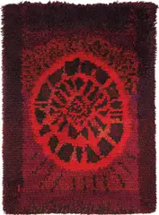 'Karpalo' (Cranberry) rug by Ritva Puotila, designed 1962, produced 1981, Wool, sold Oct 2015