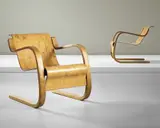 Pair of cantilevered armchairs, model no. 31/42 by Alvar Aalto, circa 1932, Birch-veneered bent plywood, bent laminated birch, sold Oct 2015