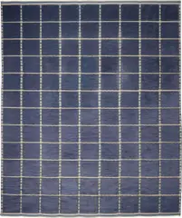 Barbro Nilsson, Large 'Gyllenrutan, blå (The Golden Square, blue)' rug, designed 1945, executed 1954, Handwoven wool on a linen warp