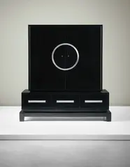 Cabinet by David Blomberg, 1930s, Painted wood, pewter, sold Oct 2015