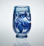 Edvin Öhrström, Early 'Ariel' vase, model no. 128, 1939, Coloured glass