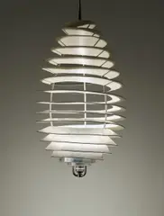 Poul Henningsen, 'Spiral' ceiling light, designed 1942, Aluminium, painted aluminium, chromium-plated metal