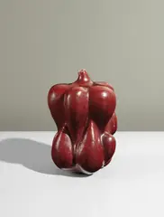 Axel Salto, 'Large Fruit Form' vase, 1960s, Stoneware, Oxblood glaze