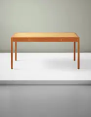 Helge Vestergaard Jensen, Desk, 1978, Teak, leather, brass