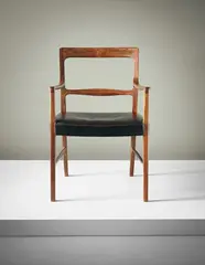 Armchair by Ole Wanscher, circa 1954, Rosewood, leather, offered Oct 2015