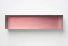 Untitled by Donald Judd, 1988, clear anodized alumium with amber Plexiglas, sold Feb 2014