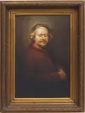 Rembrandt by Banksy, 2009, googly eyes, acrylic on canvas, sold Feb 2014