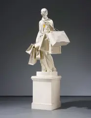 Banksy, Happy Shopper, 2009, birch faced ply, cast jesmonite