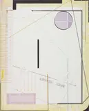 Markus Amm, Untitled, 2002, adhesive tape, enamel paint, pen, pencil on plywood