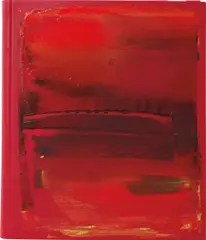 War Cut II by Gerhard Richter, 2004, Öl auf rotem Buchdeckel, sold Feb 2014