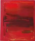 War Cut II by Gerhard Richter, 2004, Öl auf rotem Buchdeckel, sold Feb 2014