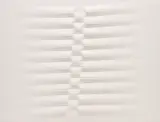 Agostino Bonalumi, Bianco, 1975, shaped canvas and vinyl tempera