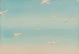 Cieli ad alta quota by Alighiero Boetti, 1988, pencil, watercolour on paper laid down on canvas, sold Feb 2014