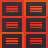 Peter Halley, Six Prisons, 2004, roll-a-tex and acrylic on canvas