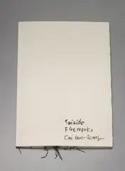 Cai Guo-Qiang, Danger Book: Suicide Fireworks, 2007, gunpowder and ink on paper with string and match sticks (13 drawings handmade by the artist)