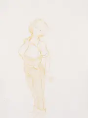 Worker by John Currin, 1993, coloured pencil on paper, offered Feb 2014