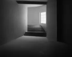 James Casebere, Turning Hallway, 2003, chromogenic print, face-mounted to Plexiglas