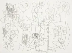 Untitled by André Butzer, 2007, pencil on paper, offered Feb 2014