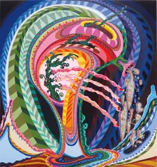 Erik Parker, In and Out of Trouble, 2006, mixed media on canvas