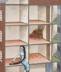 Gino Rubert, Sweet Home II, 2007, mixed media on canvas