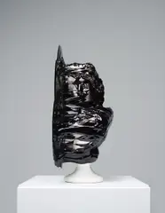 Black Eclipse by Nick van Woert, 2010, plaster bust and resin, sold Feb 2014