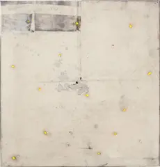 Oscar Murillo, Untitled, 2010, oil, dirt, ink, pigment, crayon and charcoal on canvas