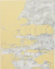 Sand Castle by Mark Flood, 2004, acrylic on canvas on board, sold Apr 2014