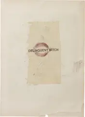 Dash Snow, Delinquent Bitch, 2006-2007, collage on paper