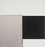 Callum Innes, Painting Paynes Grey/Red Oxide on White, 1998, oil on linen