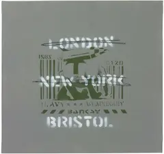 Banksy, London, New York, Bristol (Heavy Weaponry), 2000, spray paint on canvas